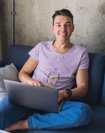 Premium Lavender Regular Fit Tshirt for Men - 180 GSM Cotton | Fullmoon Styles