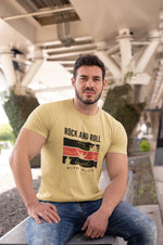 Rock N Roll With Music Men Oversized 240 Beige Oversized - Premium Cotton Men Wear