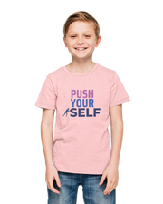 Push Yourself Kids Regular Fit Tshirt 180 Baby Pink Regular Fit Tshirt - Premium Cotton Kids Wear