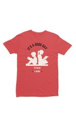 Red Regular Fit Tshirt - Good Day To Read Women Regular Fit Tshirt 180 Design | Women Fashion
