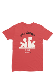 Red Regular Fit Tshirt - Good Day To Read Women Regular Fit Tshirt 180 Design | Women Fashion