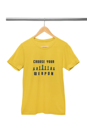 Premium Yellow Regular Fit Tshirt for Women - 180 GSM Cotton | Fullmoon Styles
