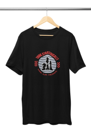 Premium Black Regular Fit Tshirt for Men - 180 GSM Cotton | Fullmoon Styles