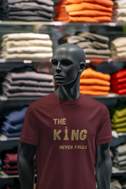 Maroon Regular Fit Tshirt - King Never Falls Men Regular Fit Tshirt 180 Design | Men Fashion