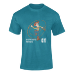 Men Oversized - Woody Cowboy Mode On Men Oversized 240 Teal Blue | Fullmoon Styles