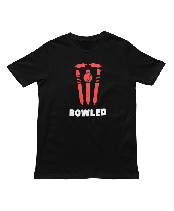 Women Regular Fit Tshirt - Bowled Women Regular Fit Tshirt 180 Black | Fullmoon Styles