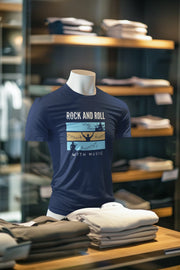 Navy Blue Oversized - Rock N Roll With Music Men Oversized 210 Design | Men Fashion