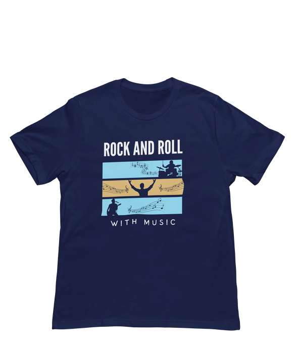 Men Oversized - Rock N Roll With Music Men Oversized 210 Navy Blue | Fullmoon Styles
