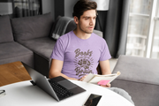 Lavender Regular Fit Tshirt - Books Food For Brain Men Regular Fit Tshirt 180 Design | Men Fashion
