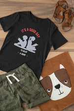 Premium Black Regular Fit Tshirt for Kids - 180 GSM Cotton | Fullmoon Styles