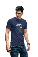 Navy Blue Regular Fit Tshirt - We Are Future Kings Men Regular Fit Tshirt 180 Design | Men Fashion