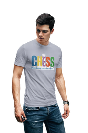 Chaos Checkmate Men Regular Fit Tshirt 180 Gray Regular Fit Tshirt - Premium Cotton Men Wear