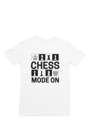Men Regular Fit Tshirt - Chess Mode On Men Regular Fit Tshirt 180 White | Fullmoon Styles