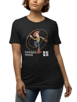 Woody Cowboy Mode On Women Oversized 180 Black Oversized - Premium Cotton Women Wear