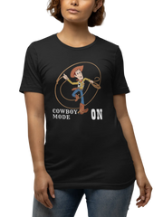 Woody Cowboy Mode On Women Oversized 180 Black Oversized - Premium Cotton Women Wear