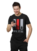 Comfortable Men Regular Fit Tshirt in Black - 180 GSM | Fullmoon Styles