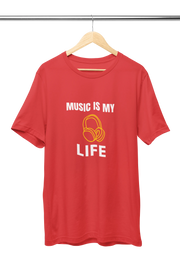 Men Oversized - Music Is My Life Men Oversized 210 Red | Fullmoon Styles