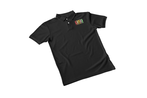 Women Polo Shirt - Chess Women Polo Shirt 220 Black | Fullmoon Styles