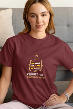 Comfortable Women Regular Fit Tshirt in Maroon - 180 GSM | Fullmoon Styles