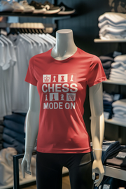 Red Regular Fit Tshirt - Chess Mode On Women Regular Fit Tshirt 180 Design | Women Fashion