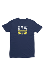 Gym Mode On Women Regular Fit Tshirt 180 Navy Blue Regular Fit Tshirt - Premium Cotton Women Wear