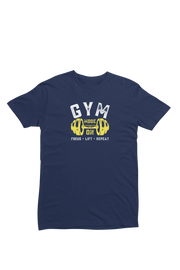 Gym Mode On Women Regular Fit Tshirt 180 Navy Blue Regular Fit Tshirt - Premium Cotton Women Wear