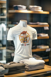 Off White Oversized - Toy Story Woody Sheriff Men Oversized 210 Design | Men Fashion