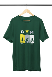 Premium Bottle Green Regular Fit Tshirt for Men - 180 GSM Cotton | Fullmoon Styles