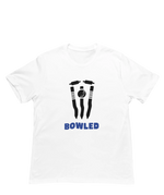 Men Regular Fit Tshirt - Bowled Men Regular Fit Tshirt 180 White | Fullmoon Styles