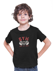 Comfortable Kids Regular Fit Tshirt in Black - 180 GSM | Fullmoon Styles