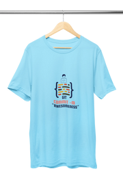 Premium Sky Blue Regular Fit Tshirt for Women - 180 GSM Cotton | Fullmoon Styles