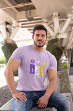 Comfortable Men Regular Fit Tshirt in Lavender - 180 GSM | Fullmoon Styles