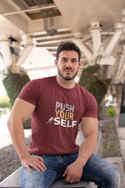 Comfortable Men Regular Fit Tshirt in Maroon - 180 GSM | Fullmoon Styles