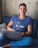 King Never Falls Men Regular Fit Tshirt 180 Royal Blue Regular Fit Tshirt - Premium Cotton Men Wear
