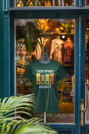 Bottle Green Regular Fit Tshirt - Certified Book Addict Women Regular Fit Tshirt 180 Design | Women Fashion