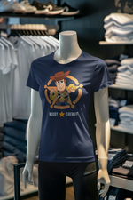 Navy Blue Regular Fit Tshirt - Toy Story Woody Sheriff Women Regular Fit Tshirt 180 Design | Women Fashion