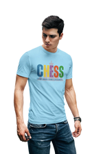 Chaos Checkmate Men Regular Fit Tshirt 180 Sky Blue Regular Fit Tshirt - Premium Cotton Men Wear