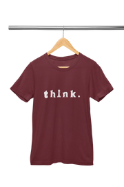 Women Regular Fit Tshirt - Chess Think Women Regular Fit Tshirt 180 Maroon | Fullmoon Styles