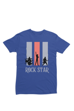 Women Regular Fit Tshirt - Rock Star Women Regular Fit Tshirt 180 Royal Blue | Fullmoon Styles