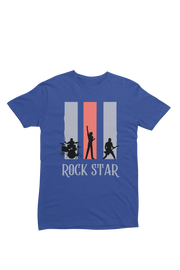 Women Regular Fit Tshirt - Rock Star Women Regular Fit Tshirt 180 Royal Blue | Fullmoon Styles