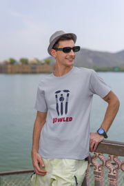 Bowled Men Regular Fit Tshirt 180 Gray Regular Fit Tshirt - Premium Cotton Men Wear