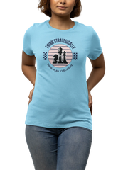 Women Regular Fit Tshirt - Think Strategically Women Regular Fit Tshirt 180 Sky Blue | Fullmoon Styles