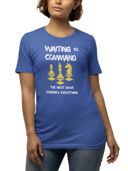 Royal Blue Regular Fit Tshirt - Waiting For Command Women Regular Fit Tshirt 180 Design | Women Fashion