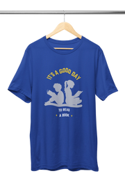 Royal Blue Regular Fit Tshirt - Good Day To Read Women Regular Fit Tshirt 180 Design | Women Fashion