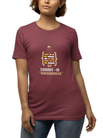 Maroon Regular Fit Tshirt - Git Commit Awesomeness Women Regular Fit Tshirt 180 Design | Women Fashion