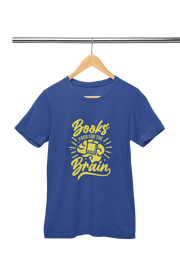 Royal Blue Regular Fit Tshirt - Books Food For Brain Women Regular Fit Tshirt 180 Design | Women Fashion