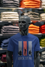 Royal Blue Regular Fit Tshirt - Rock Star Men Regular Fit Tshirt 180 Design | Men Fashion