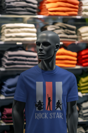 Royal Blue Regular Fit Tshirt - Rock Star Men Regular Fit Tshirt 180 Design | Men Fashion