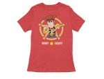 Women Regular Fit Tshirt - Toy Story Woody Sheriff Women Regular Fit Tshirt 180 Red | Fullmoon Styles