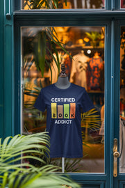 Navy Blue Regular Fit Tshirt - Certified Book Addict Women Regular Fit Tshirt 180 Design | Women Fashion